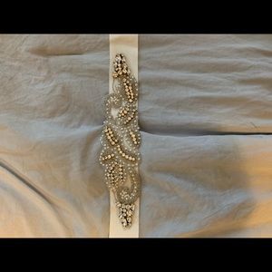 Vintage beaded wedding sash